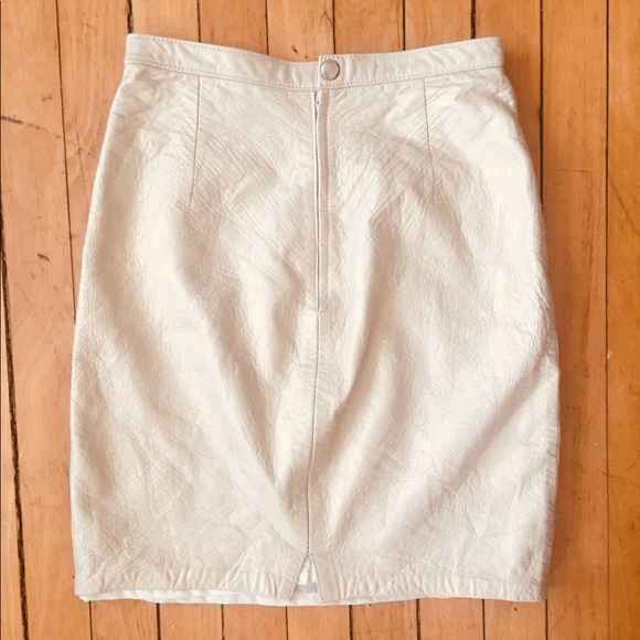 LEATHER VINTAGE Cache pencil skirt - Picture 1 of 7